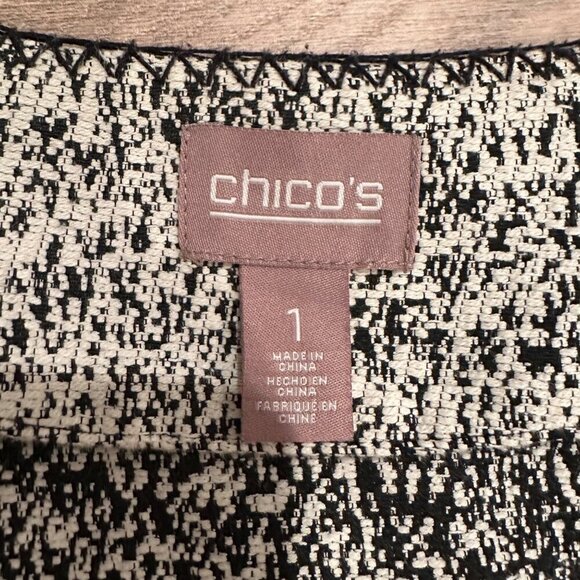 CHICOS WOMENS BLACK AND GRAY SIZE SMALL (CHICO'S 1) CARDIGAN SWEATER - Picture 6 of 9